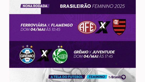TV Brasil transmite dois jogos do Brasileirão Feminino neste domingo