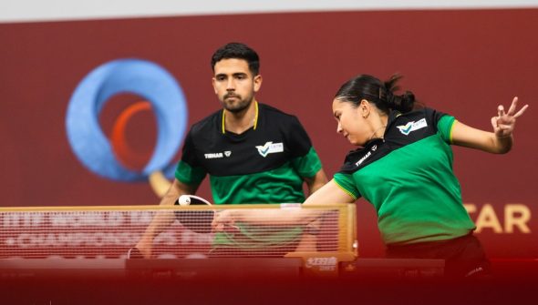 Mesatenistas Gui Teodoro e Giulia Takahashi vão às oitavas do Mundial