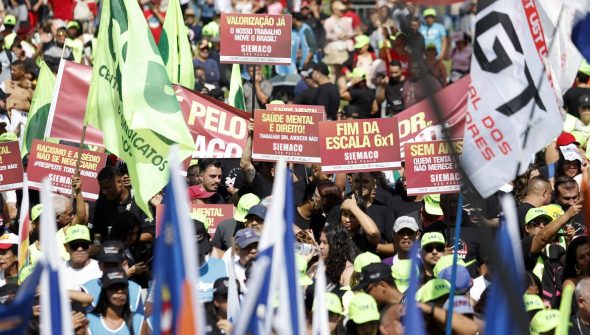Ato em SP une centrais sindicais e governo pelo fim da escala 6×1