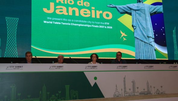 Rio de Janeiro será a sede do Mundial de Tênis de Mesa em 2029