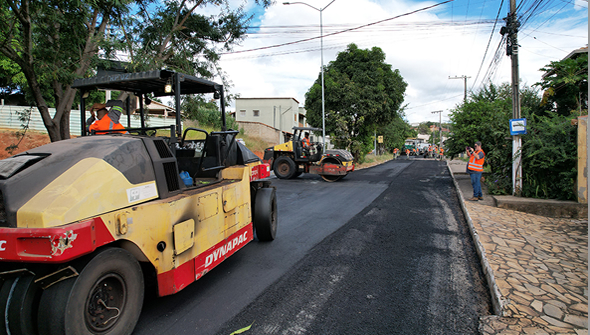 Lagoa Santa inicia obras de pavimentação em diversos bairros