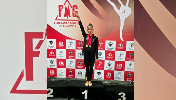 Atleta mirim de Lagoa Santa brilha no Estadual de Ginástica Rítmica