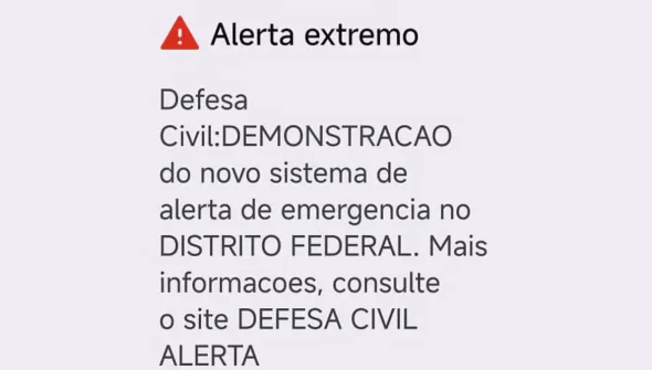 Defesa Civil testa aviso de desastre via celular no DF, GO, MS e MT