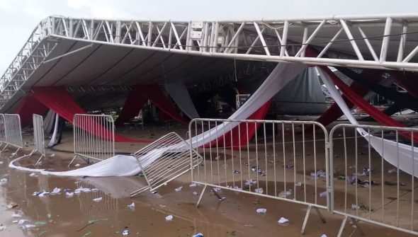 SP: Uma pessoa morre e 40 se ferem em queda de estrutura durante festa