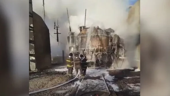 Incêndio atinge subestação de energia em Embu-Guaçu