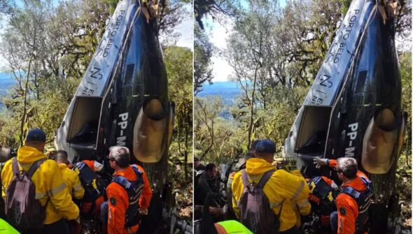 Corpos de vítimas de queda de helicóptero em SC são liberados